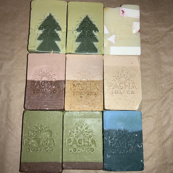 9 bars soap Pacha Soap Co. hand crafted scented made in US New Christmas tree - Picture 1 of 4